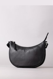 Lakeland Leather Black Coniston Crescent Cross-Body Bag - Image 1 of 6