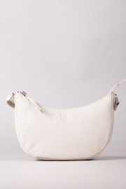 Lakeland Leather White Coniston Crescent Cross-Body Bag - Image 1 of 6