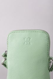 Lakeland Leather Green Coniston Leather Cross-Body Phone Pouch - Image 3 of 6