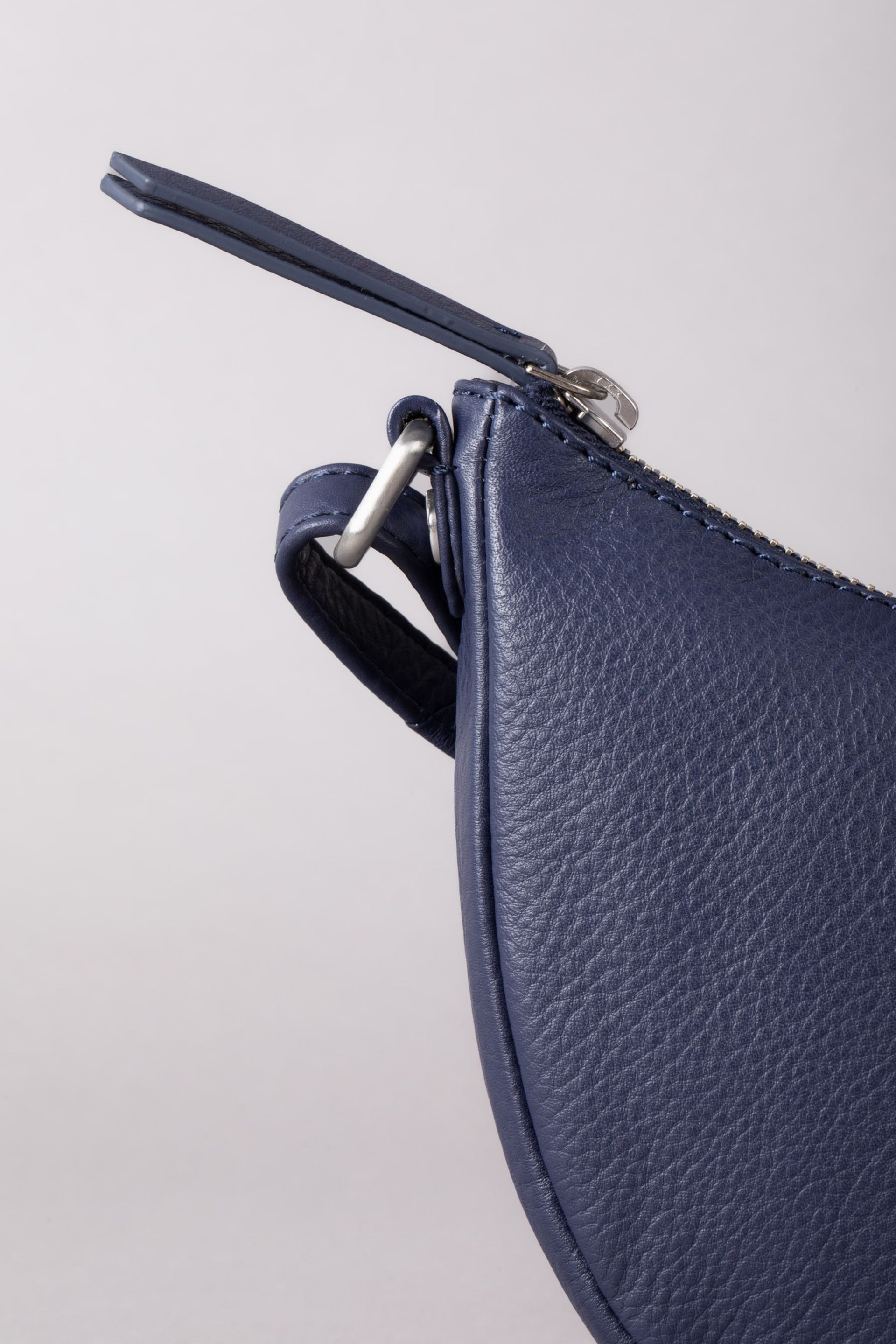 Lakeland Leather Blue Coniston Crescent Cross-Body Bag - Image 4 of 6
