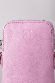 Lakeland Leather Pink Coniston Leather Cross-Body Phone Pouch - Image 3 of 6