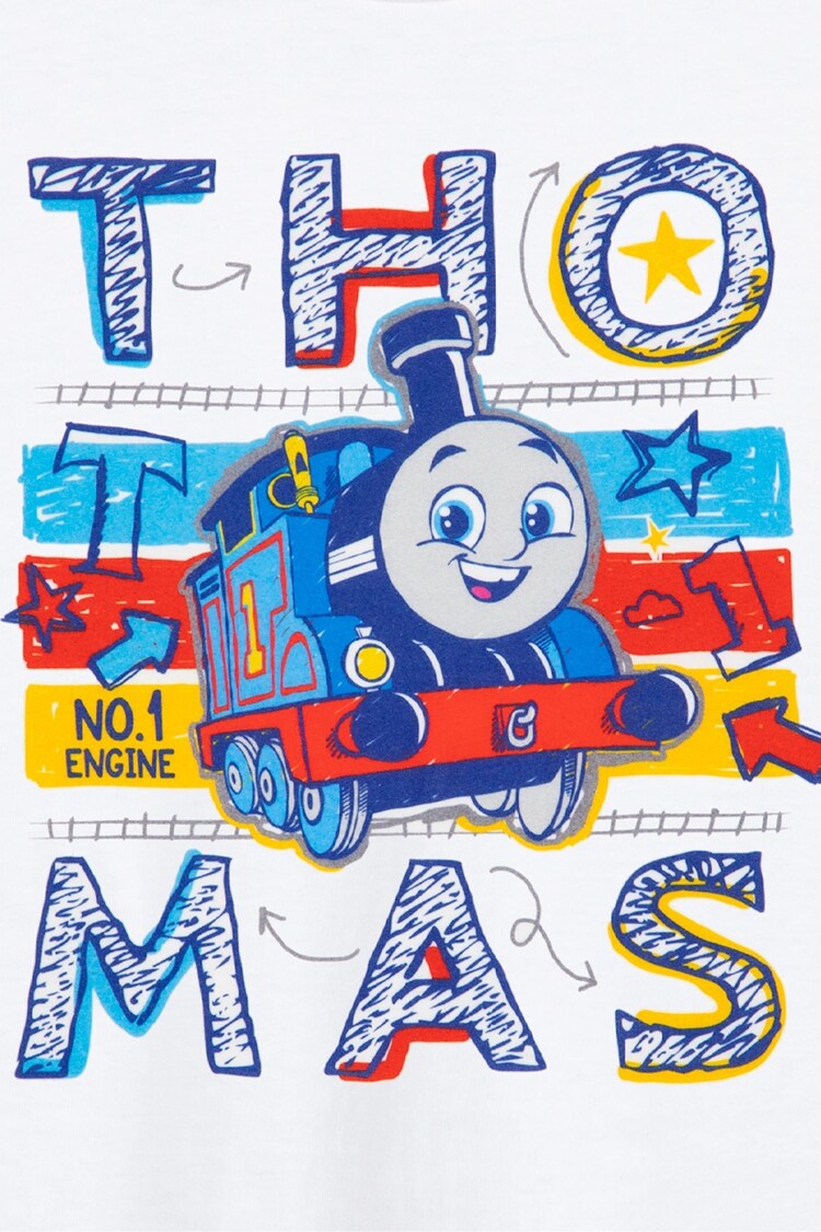 Vanilla Underground White 100% Cotton Thomas and Friends Boys Licensed T-Shirt - Image 5 of 5