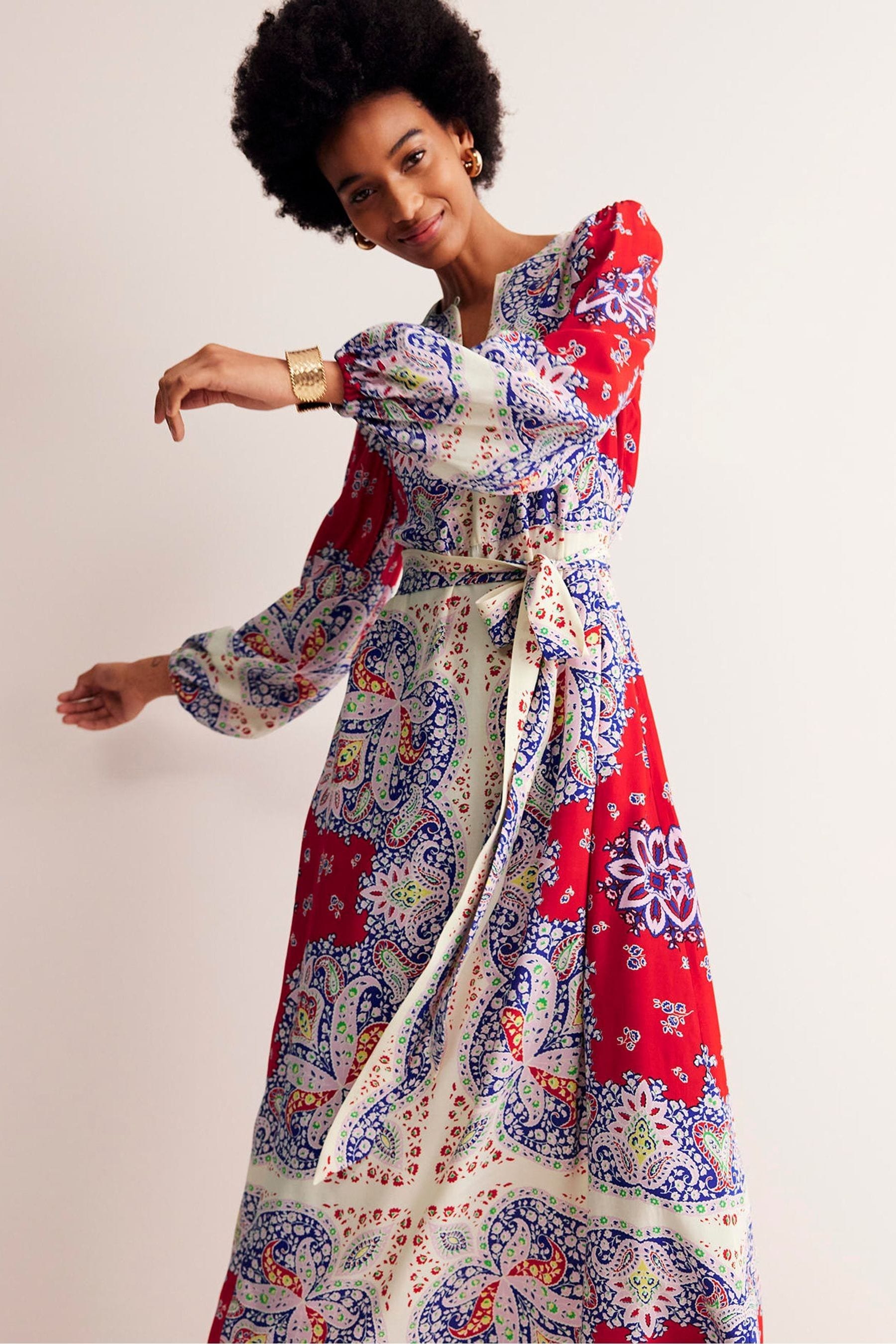Buy Boden Red Petite Occasion Blouson Maxi Dress from Next USA