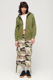 Superdry Olive Khaki 100% Cotton Essential Logo Zip Hoodie - Image 3 of 13