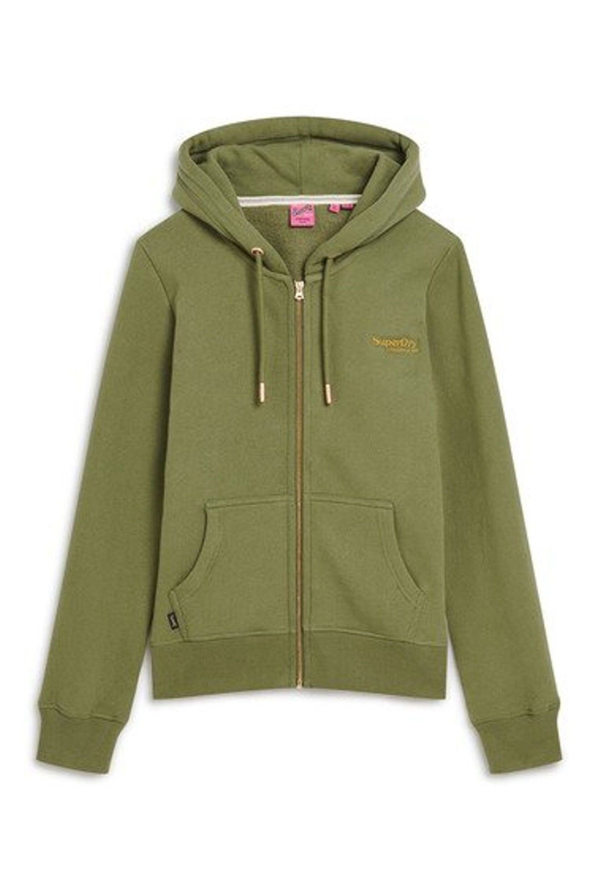 Superdry Natural Essential Logo Zip Hoodie - Image 4 of 6