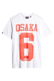 Superdry White 100% Cotton Osaka Graphic T-Shirt - Image 4 of 6