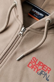 Superdry Brown Sportswear Logo Loose Zip Hoodie - Image 5 of 6