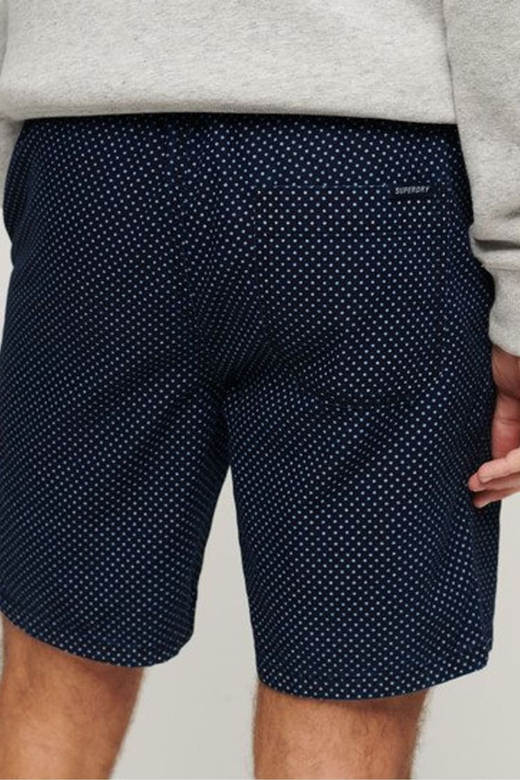 Superdry Blue 100% Cotton Bermuda Dot Shorts - Image 2 of 6