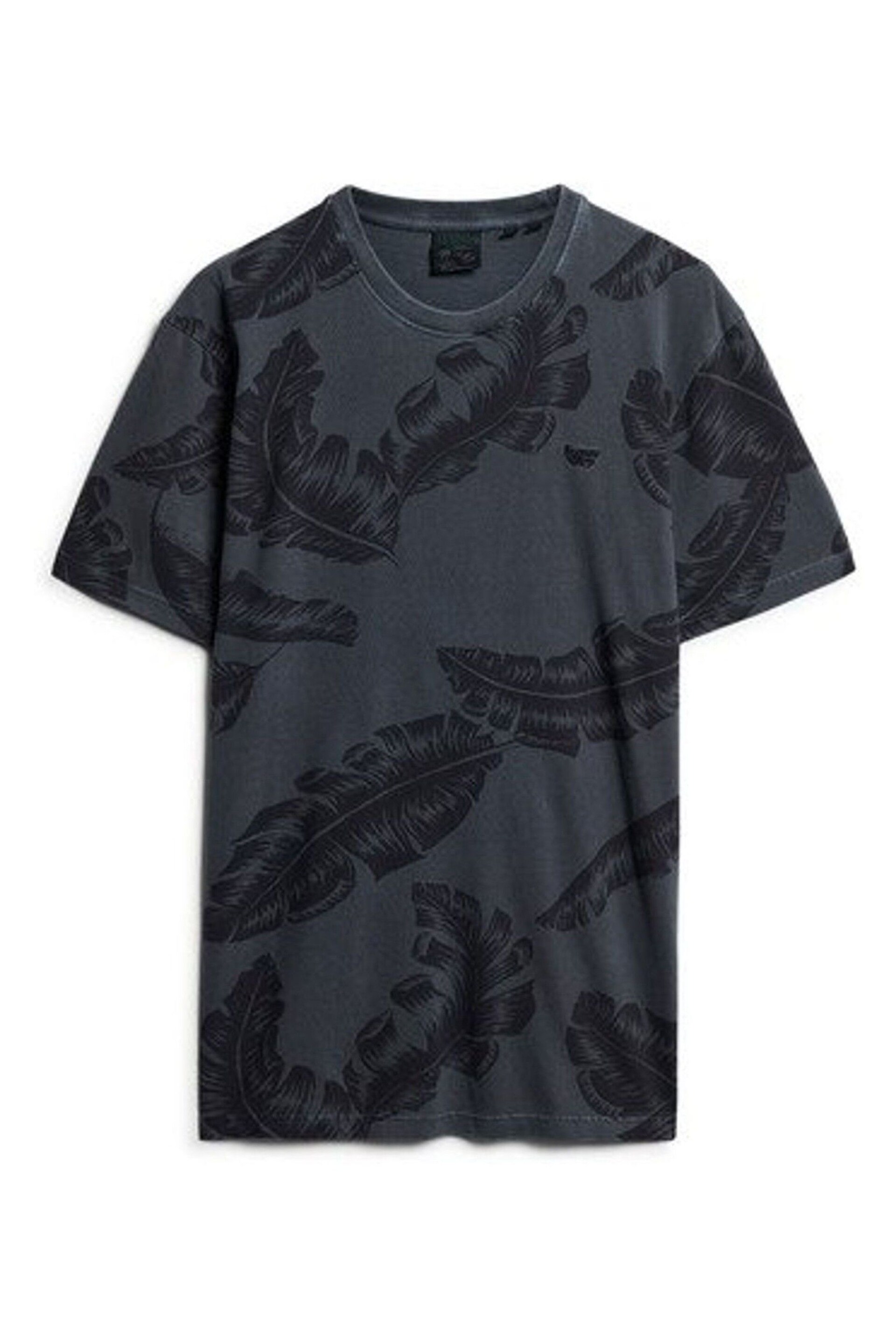 Superdry Blue Vintage Overdye Printed T-Shirt - Image 5 of 6