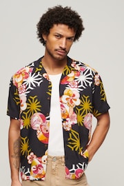 Superdry Black Hawaiian Resort Shirts - Image 1 of 6