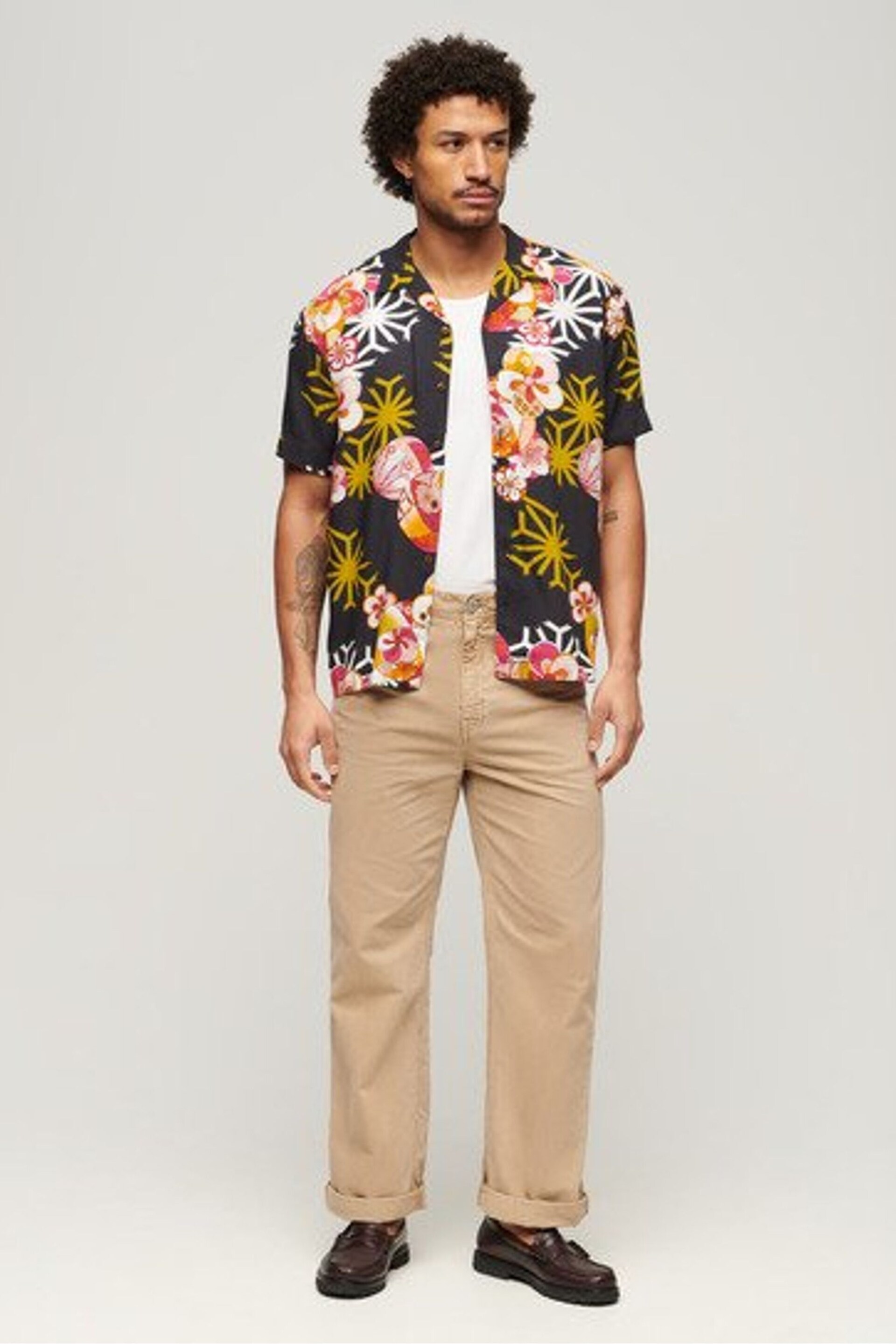 Superdry Black Hawaiian Resort Shirts - Image 3 of 6