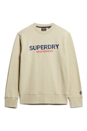 Superdry Brown Sportswear Logo Loose Crew Sweatshirt - Image 4 of 6