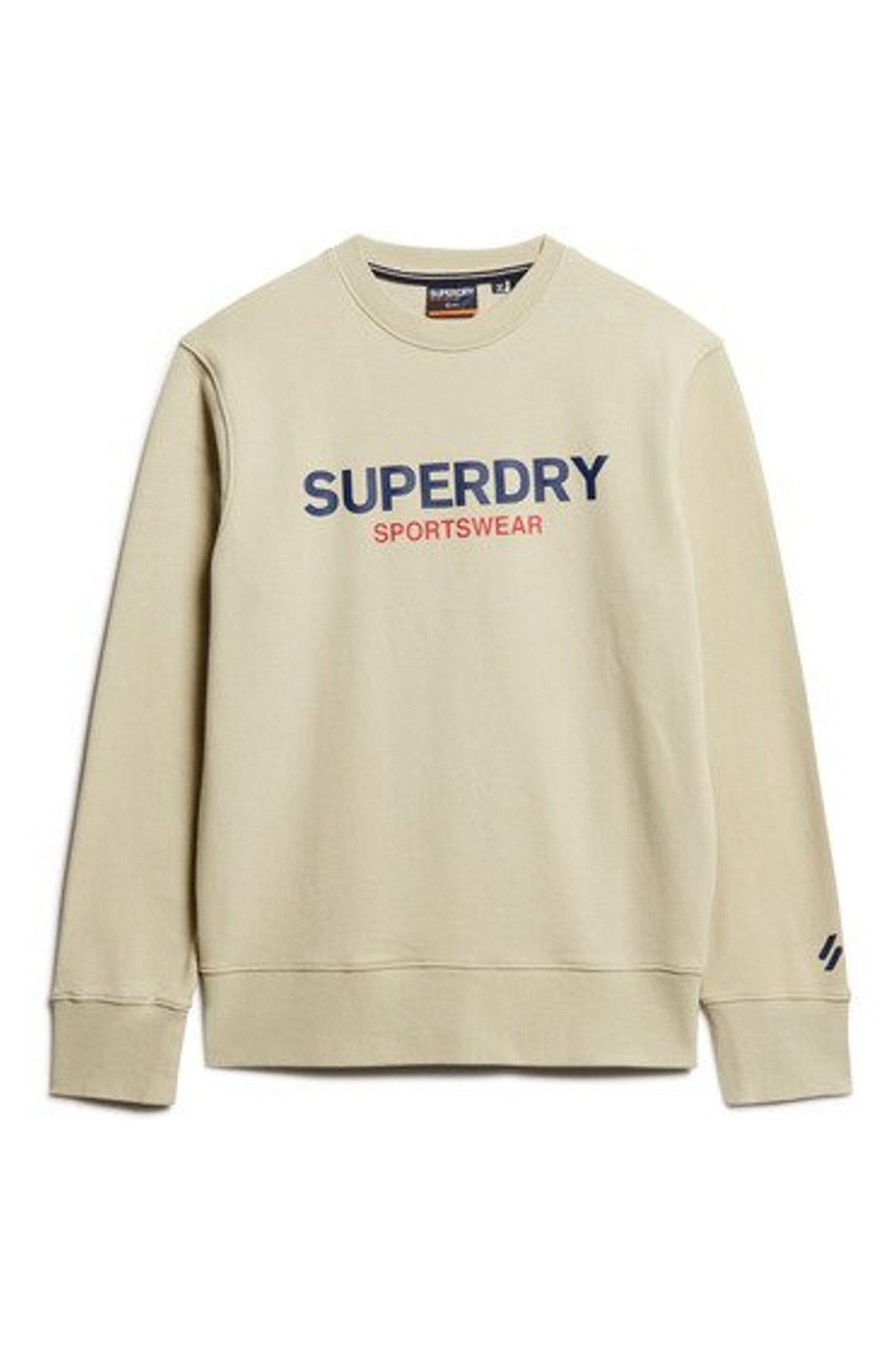 Superdry Brown Sportswear Logo Loose Crew Sweatshirt - Image 4 of 6