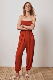 Mint Velvet Brown Jersey Bandeau Jumpsuit - Image 2 of 4