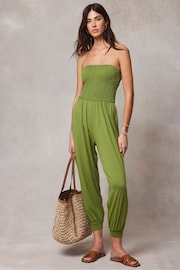 Mint Velvet Green Jersey Bandeau Jumpsuit - Image 4 of 8