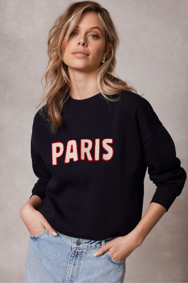 Mint Velvet Cotton Blend Paris Sweatshirt - Imagen 2 de 9