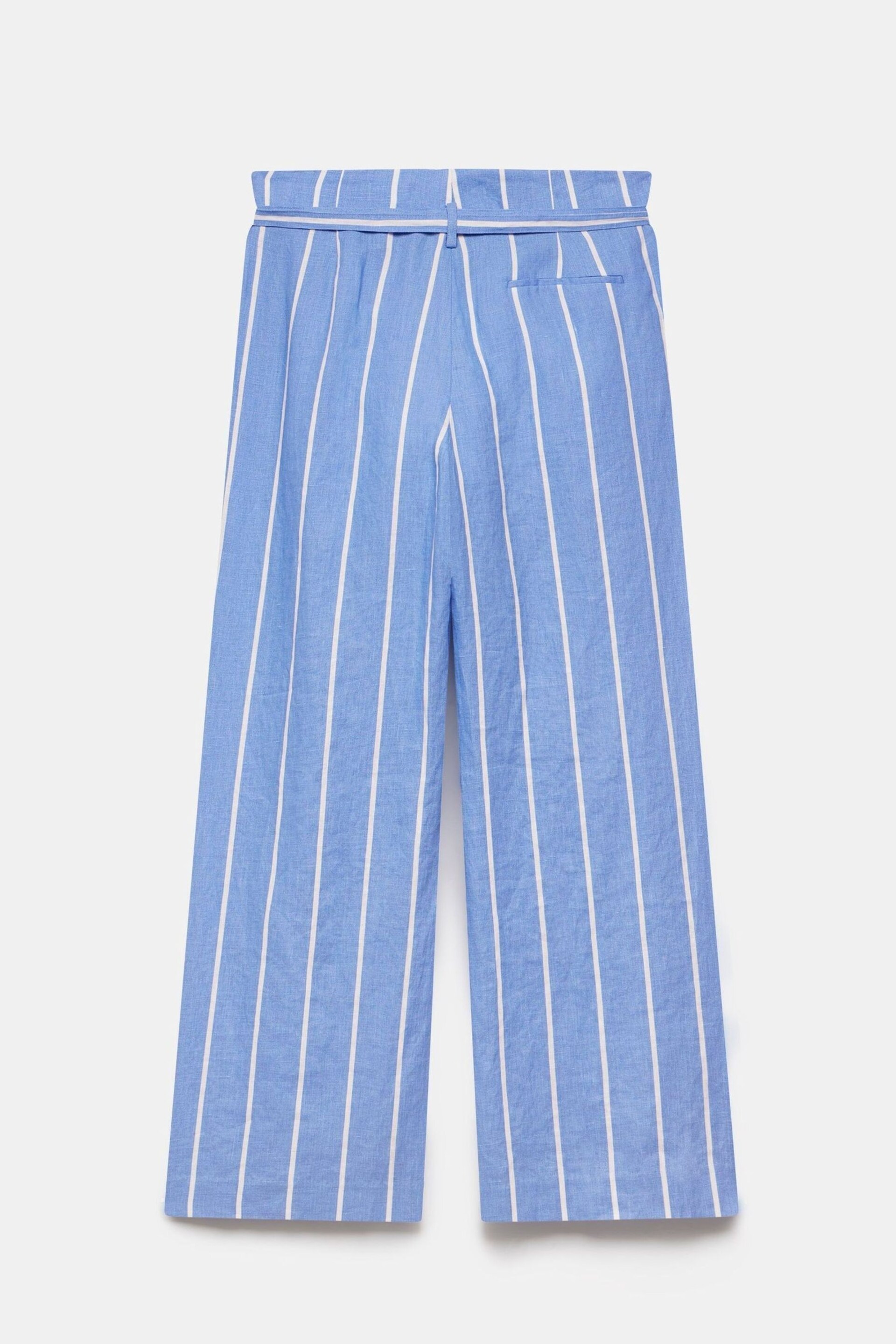 Mint Velvet Blue Striped Linen Trousers - Image 4 of 4