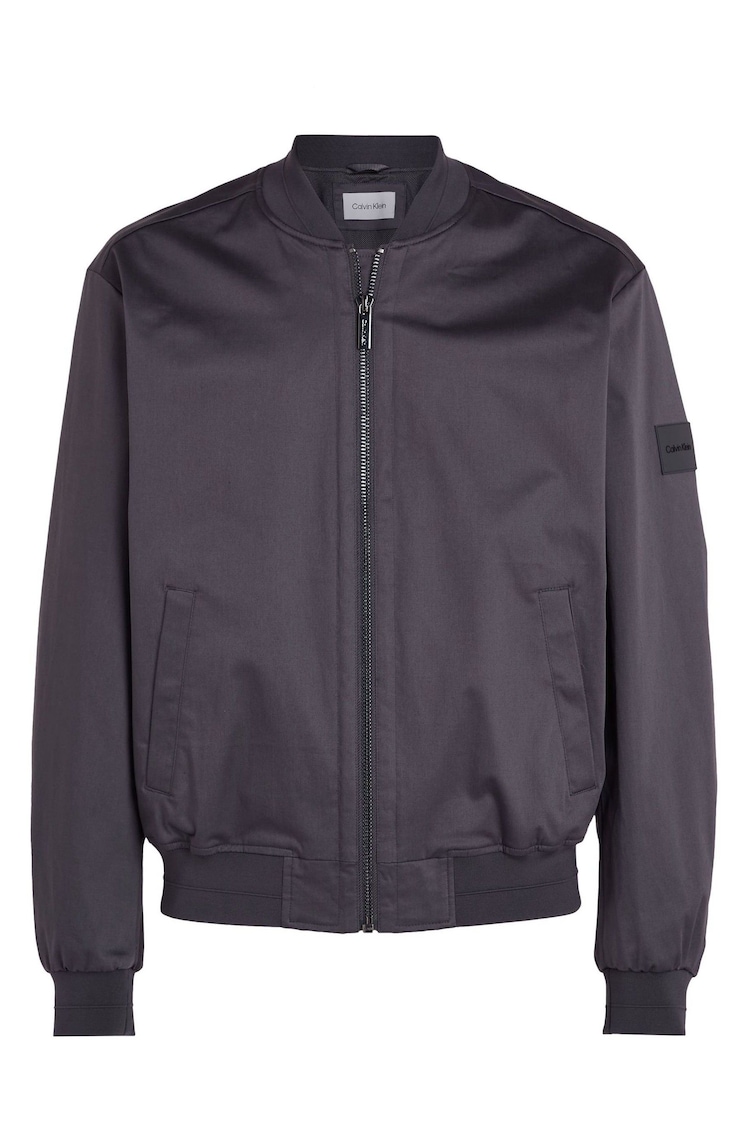 Calvin Klein Grey Sat Shirt Stretch Hero Bomber Jacket - Image 5 of 5