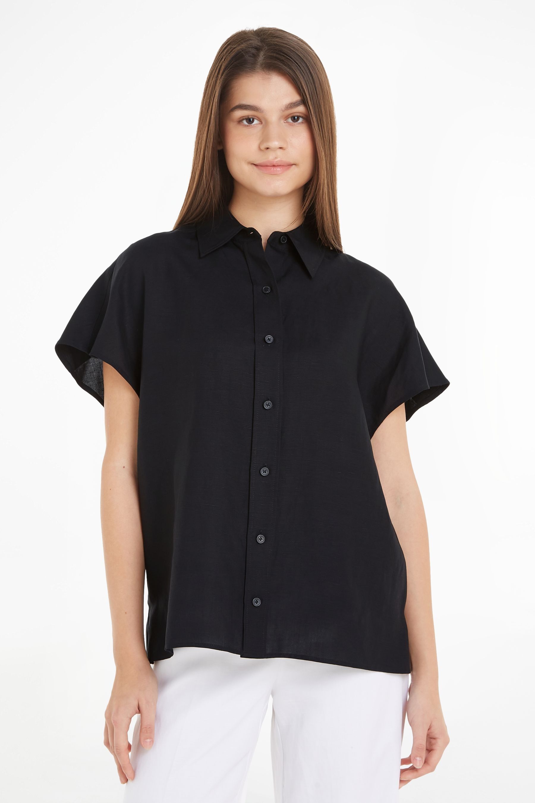 Black casual shirt by calvin klein top