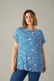 Live Unlimited Curve Blue Paisley Jersey T-Shirt - Image 1 of 1