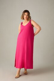 Live Unlimited Pink Cotton Crinkle Ring Dress - Image 1 of 8