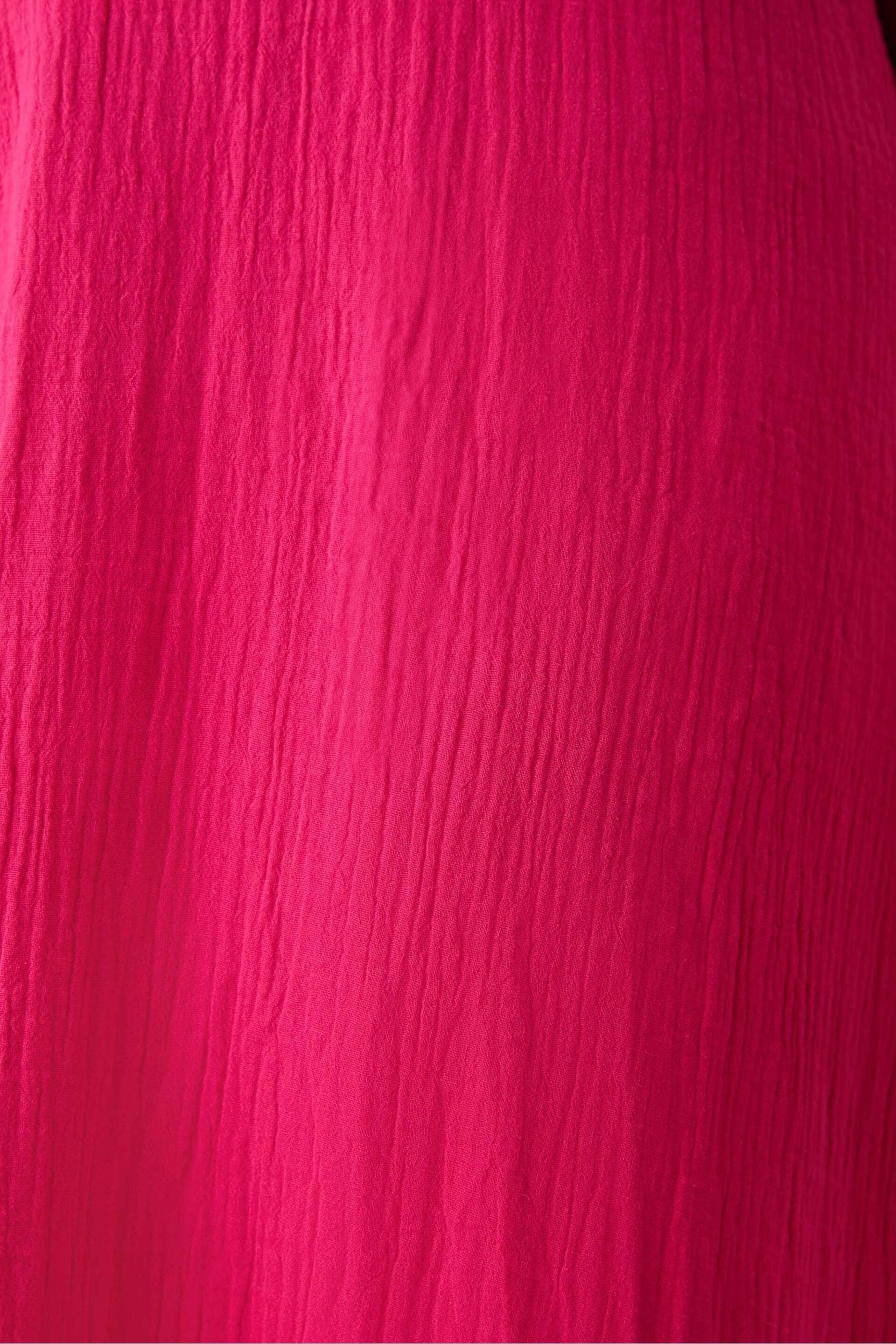 Live Unlimited Pink Cotton Crinkle Ring Dress - Image 4 of 8