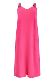 Live Unlimited Pink Cotton Crinkle Ring Dress - Image 8 of 8