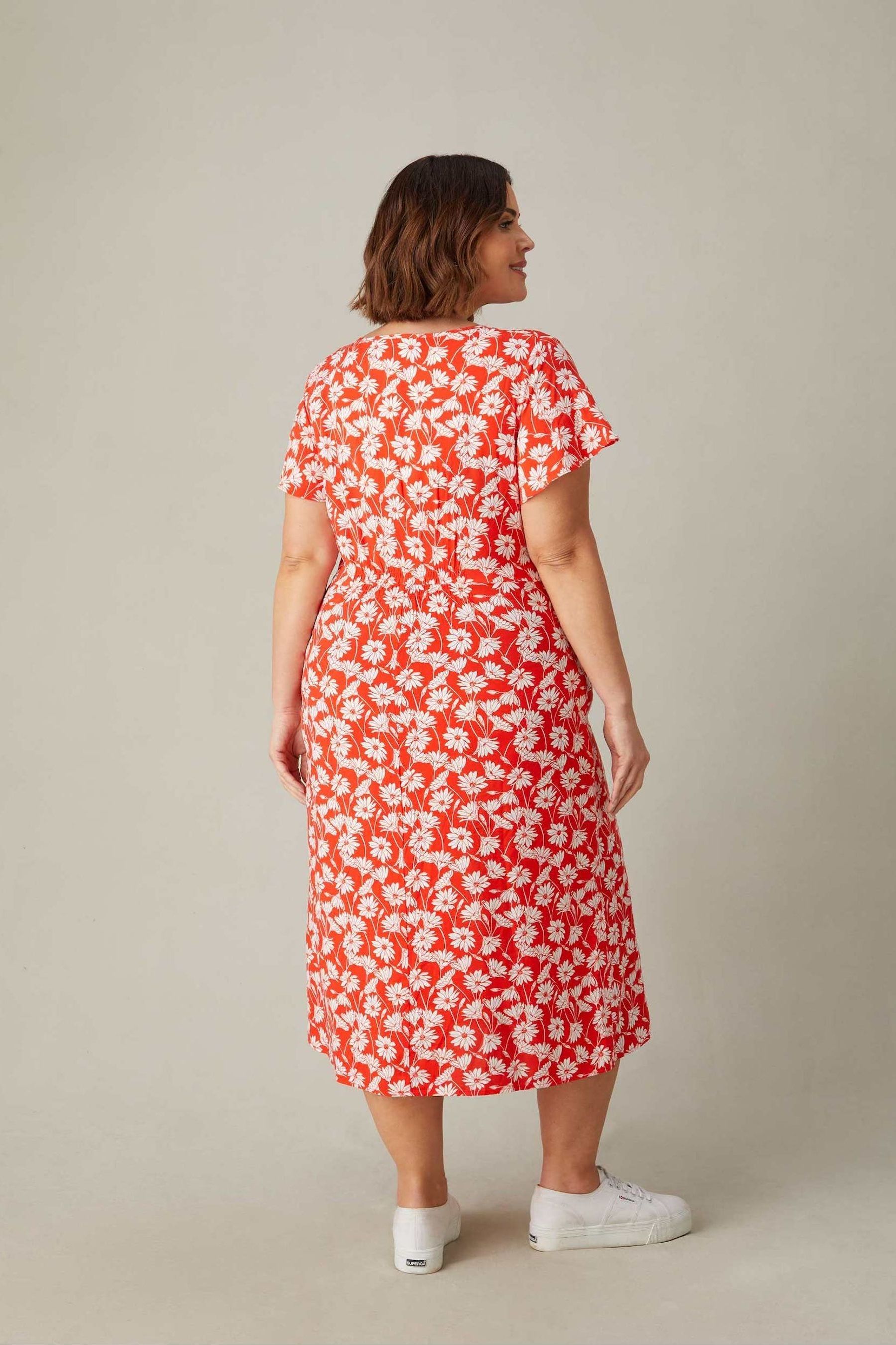 Floral midi tea dress uk hotsell