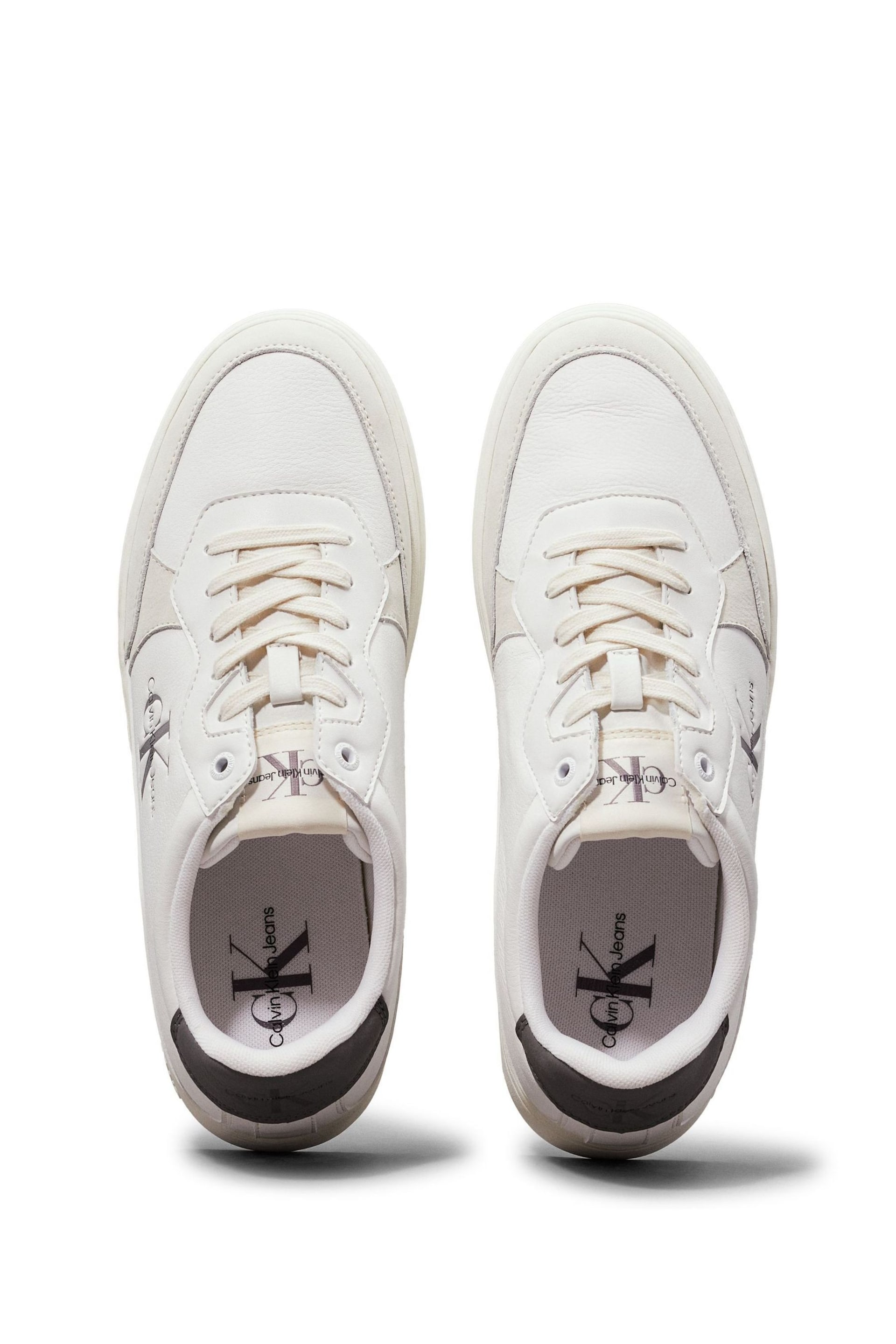 Calvin Klein Grey Classic Cupsole Low Lace-Up Trainers - Image 5 of 5