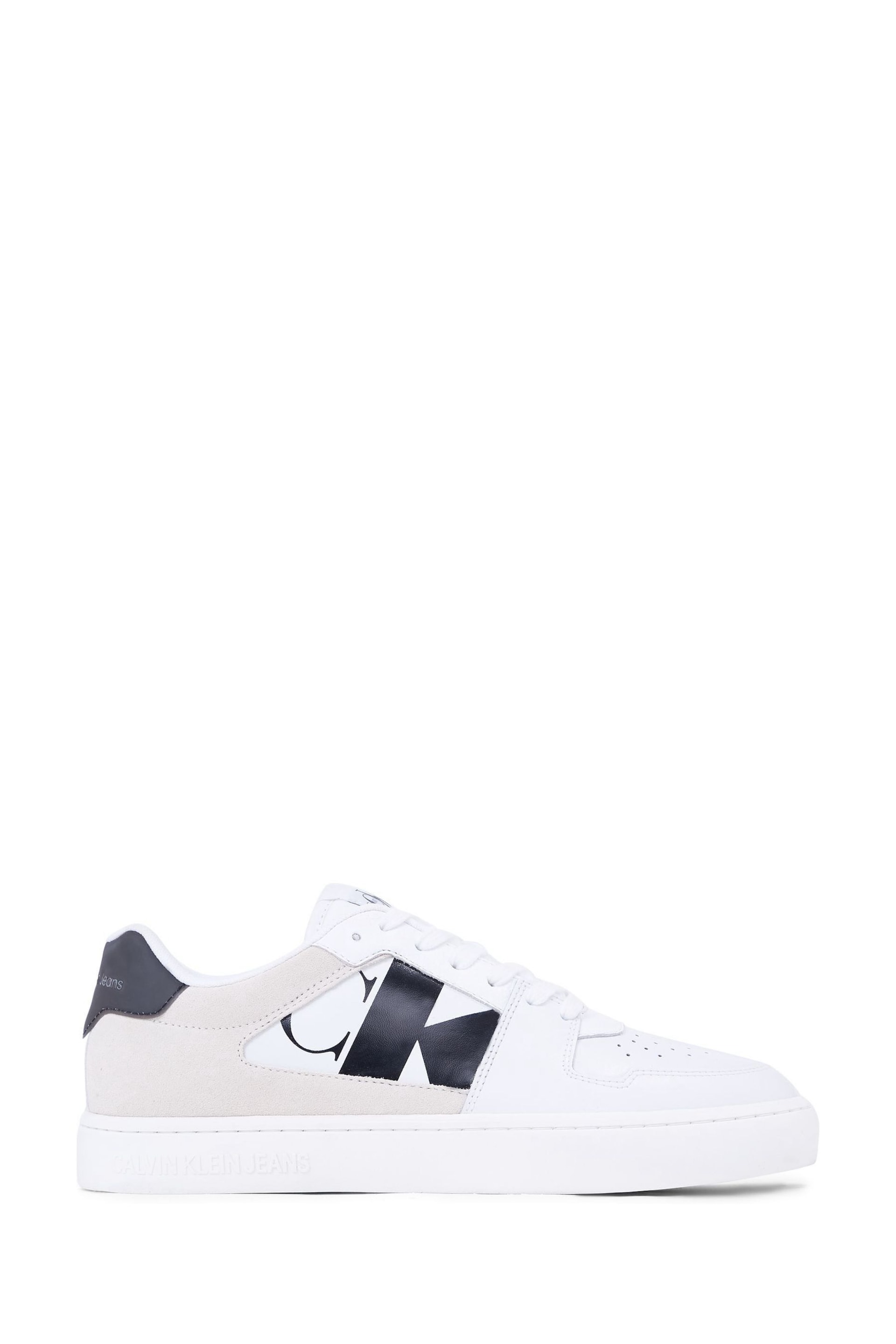 Calvin Klein White Classic Cupsole Low Lace-Up Trainers - Image 3 of 4