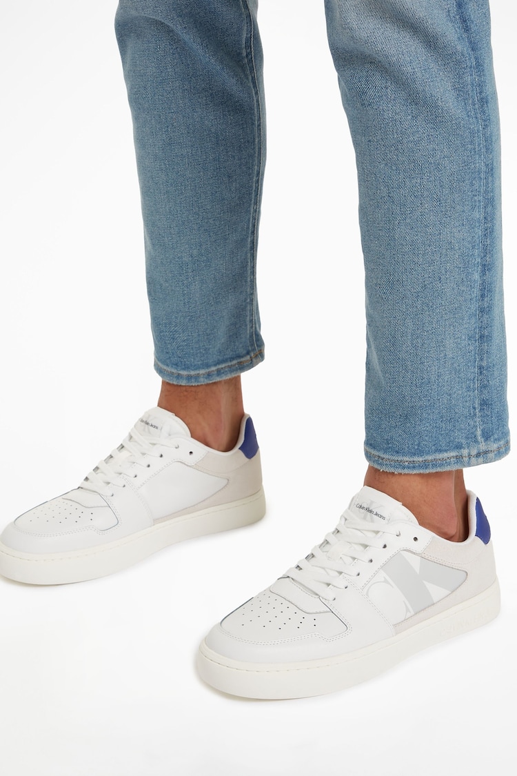 Calvin Klein Light White Classic Cupsole Low Lace-Up Trainers - Image 4 of 4