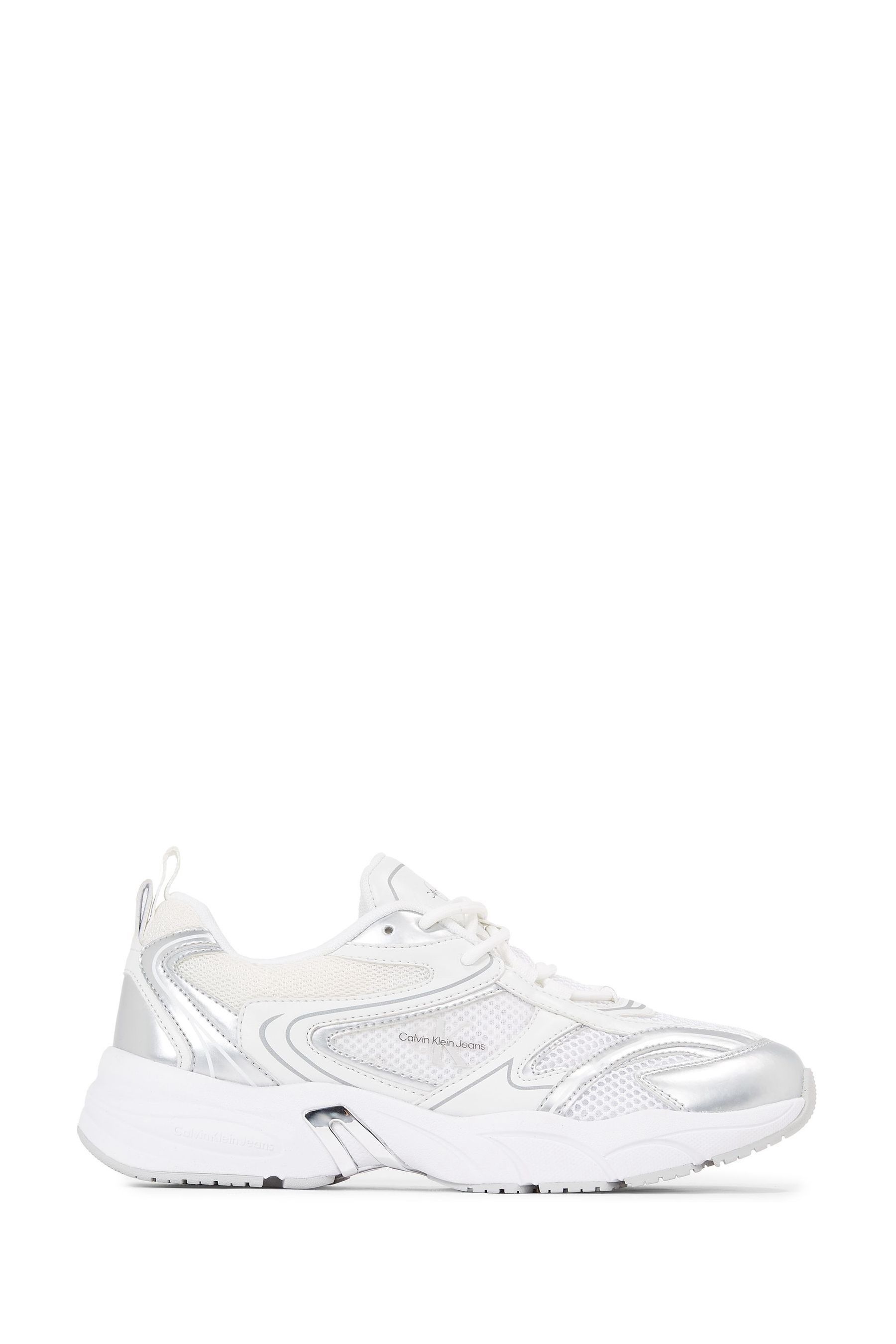 Calvin Klein Retro Tennis Low Lace White Trainers 6 EU 39 Womens