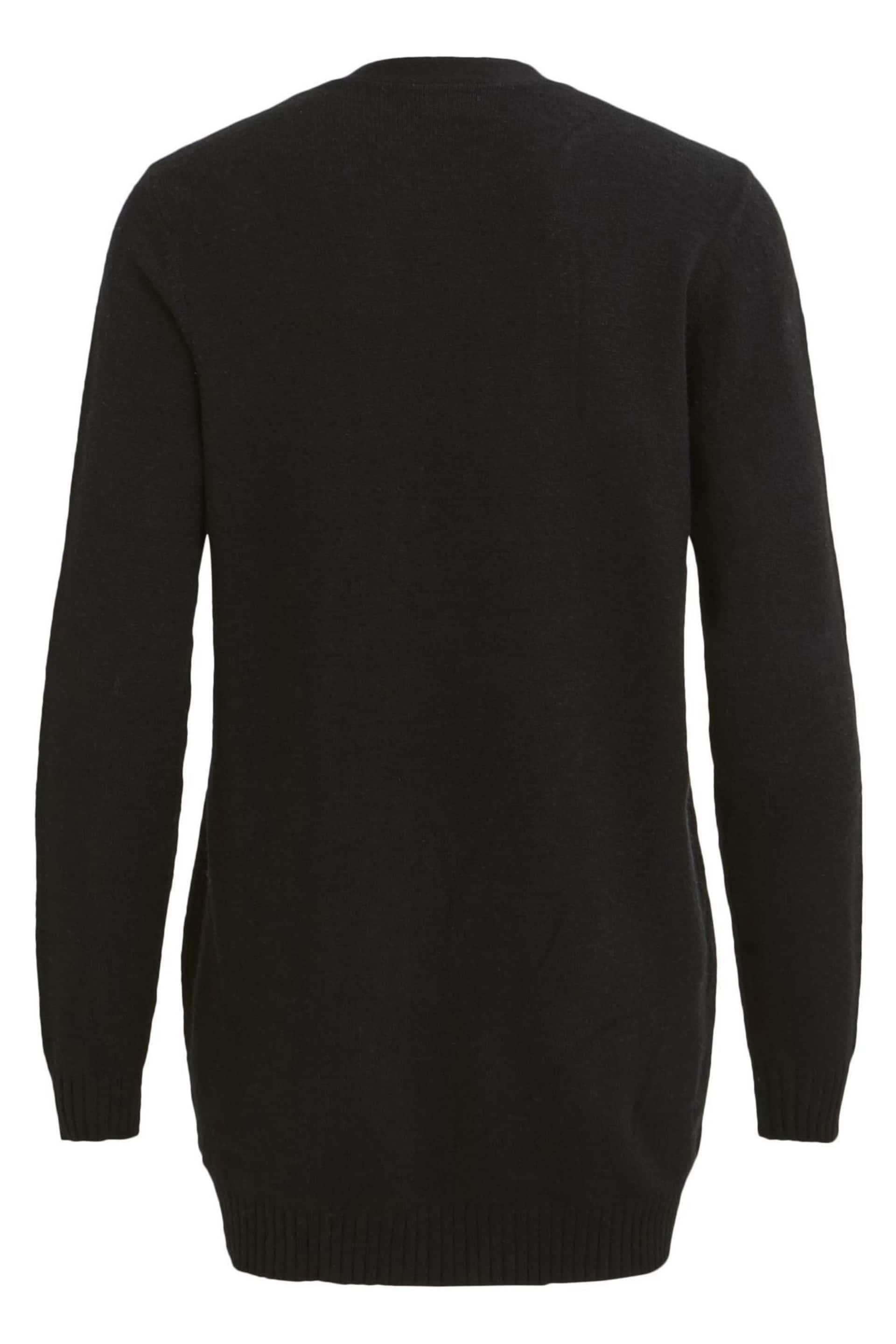 VILA Black Long Sleeve Knit Cardigan - Image 5 of 5