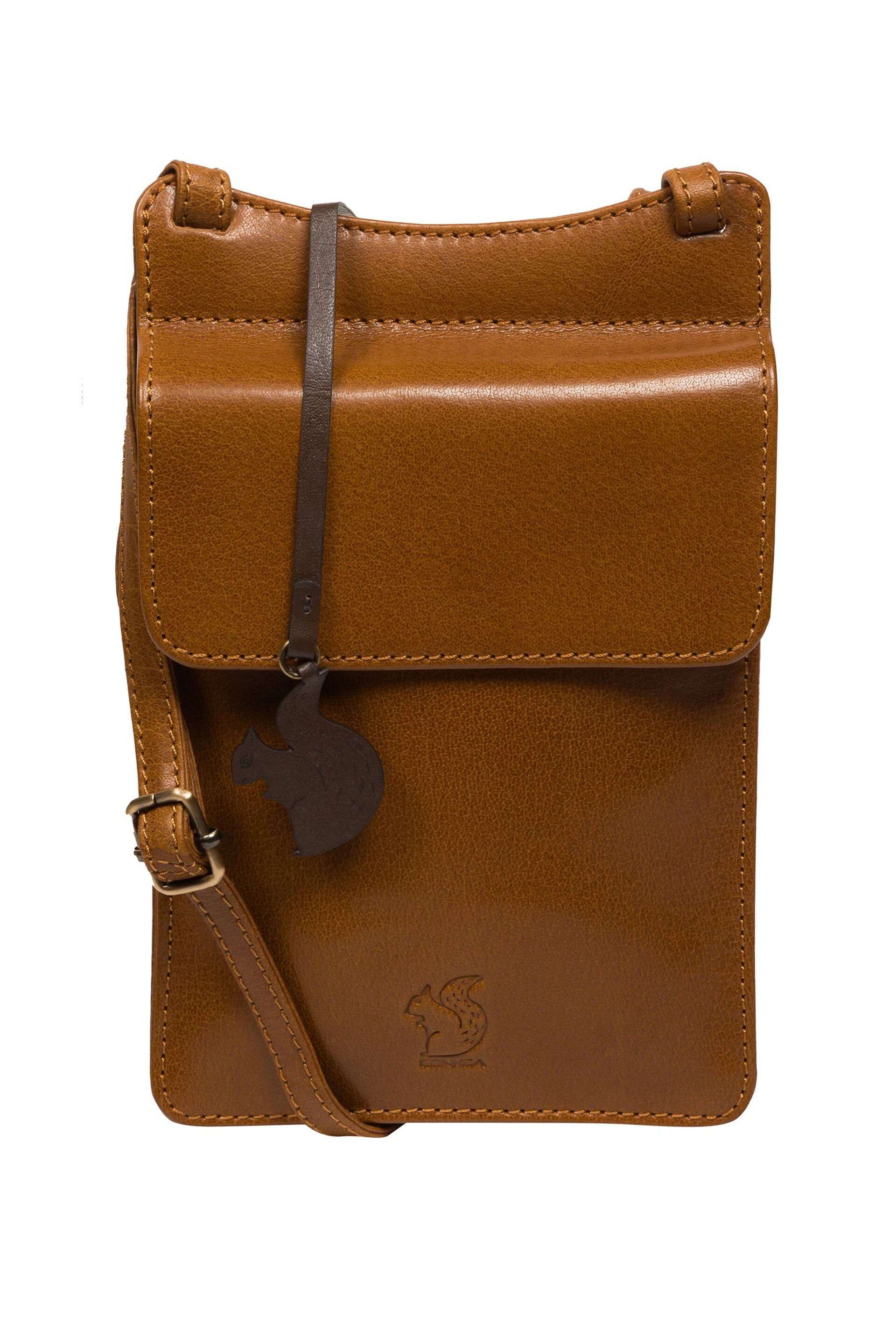 Conkca 'Milly' Leather Cross-Body Phone Black Bag - Image 1 of 6
