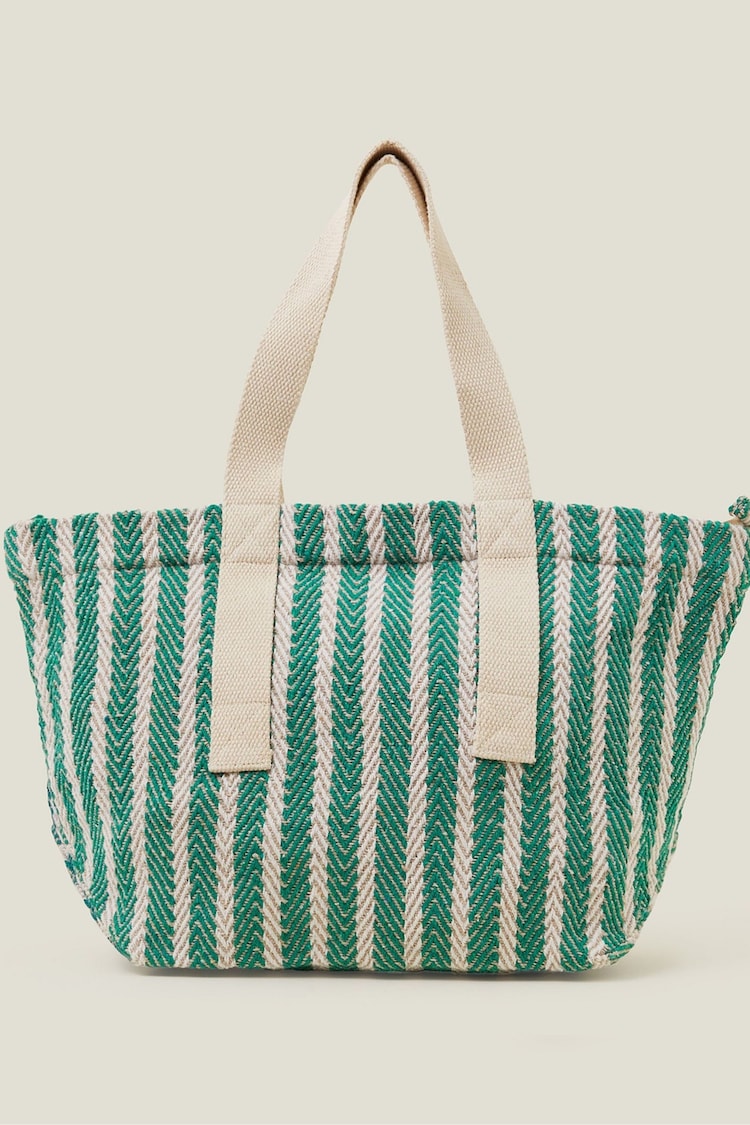 Accessorize Blue Stripe Woven Shoulder Bag - Image 2 of 3