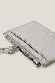 Accessorize Silver Leather Metallic Card Holder - Image 3 of 3