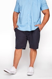 BadRhino Big & Tall Blue Stretch Chino Shorts - Image 2 of 5