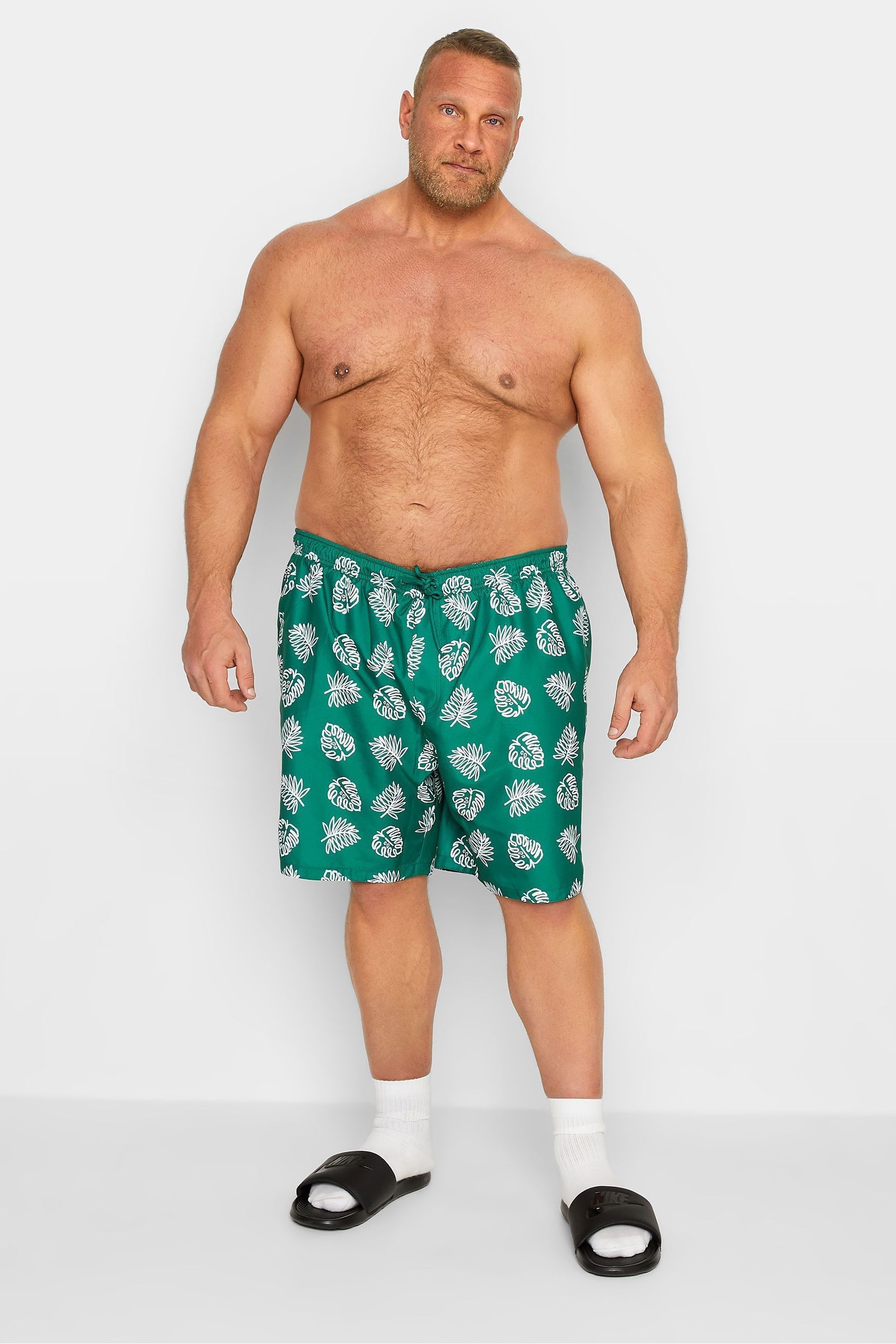 Buy BadRhino Big Tall Green Leaf Print Swim Shorts from Next Ukraine