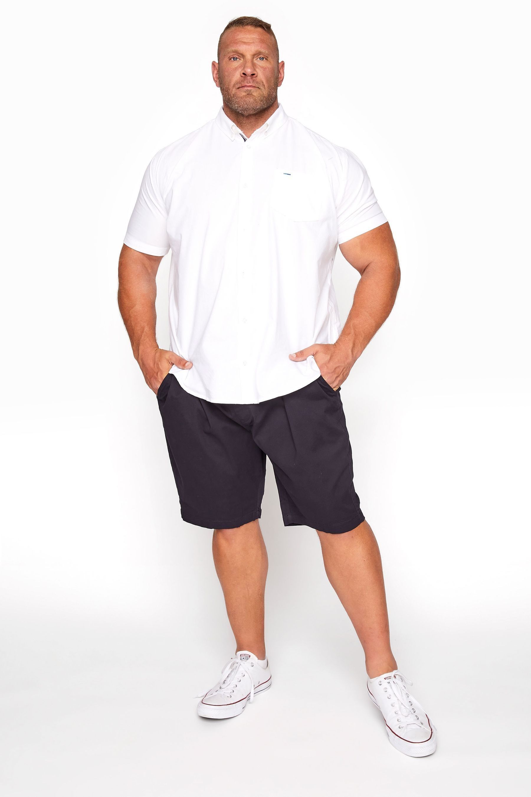 Buy BadRhino Big Tall Blue Elasticated Waist Chino Shorts from Next Oman