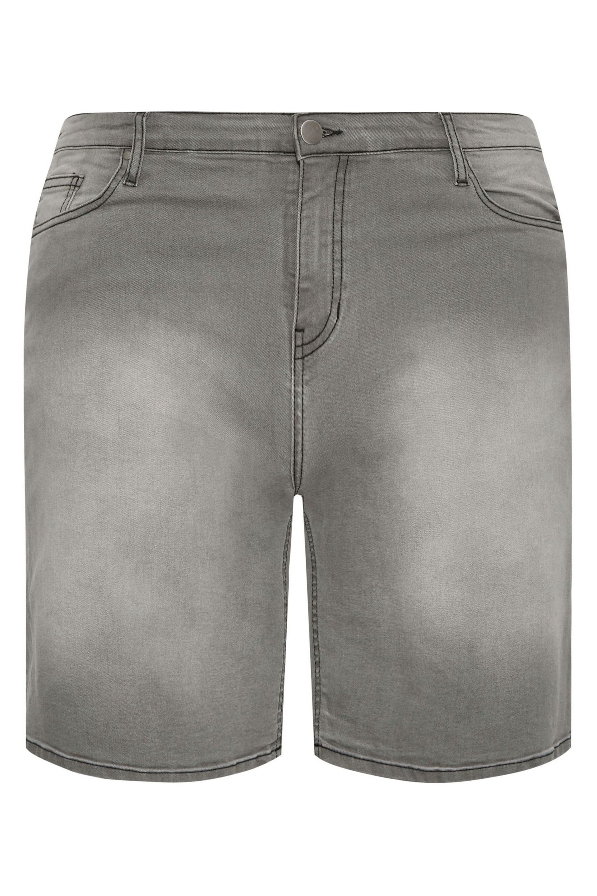 BadRhino Big & Tall Grey Denim Shorts - Image 3 of 4