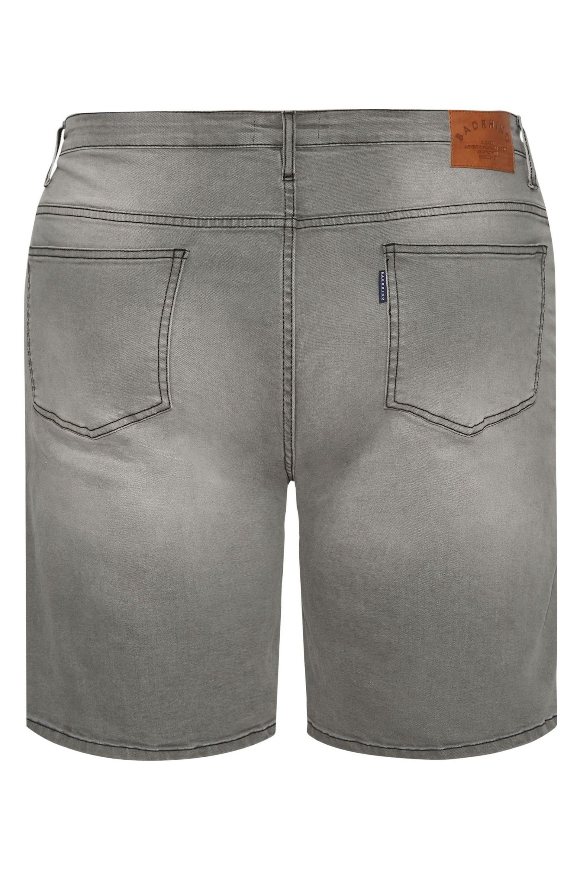 BadRhino Big & Tall Grey Denim Shorts - Image 4 of 4