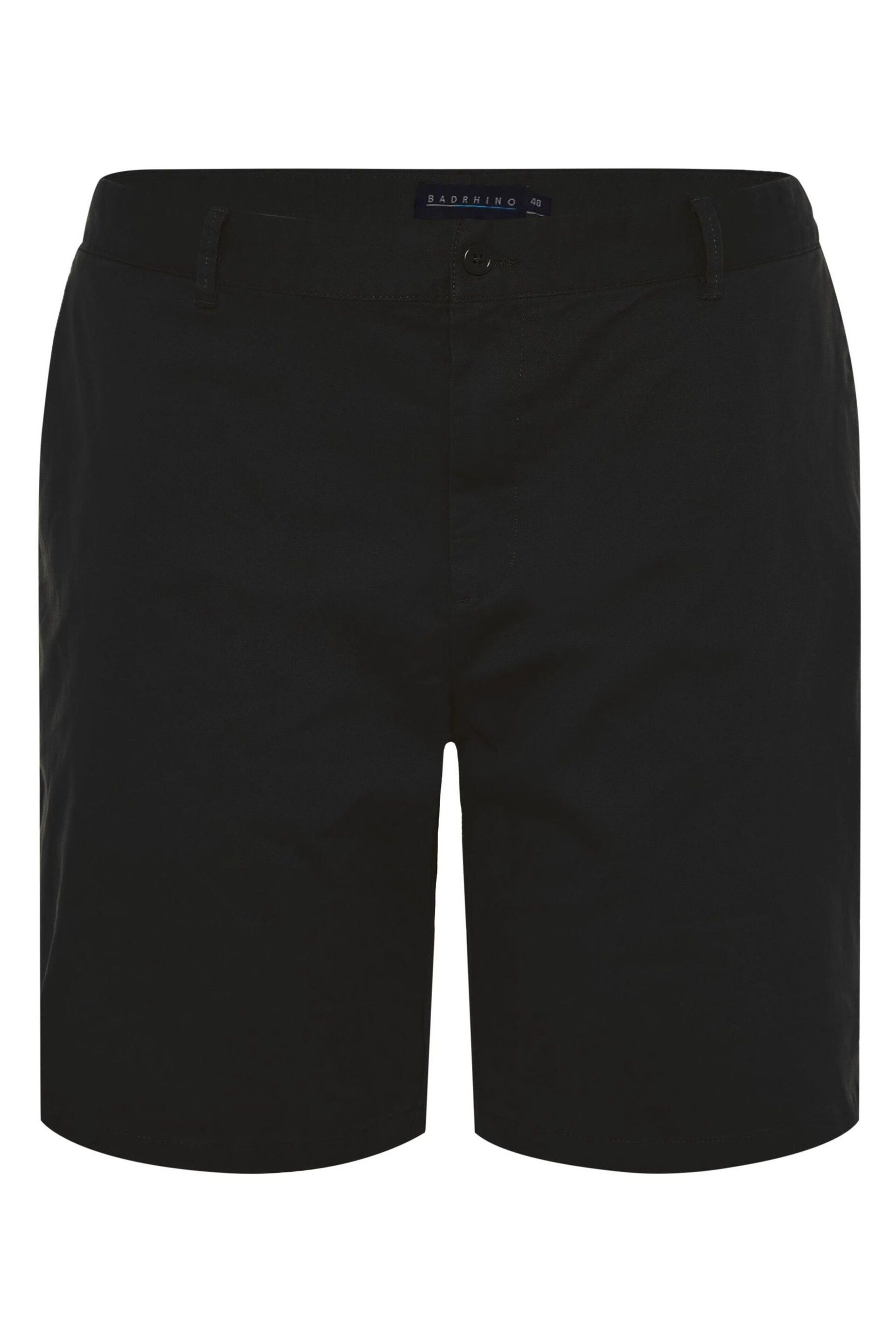 BadRhino Big & Tall Black Stretch Chino Shorts - Image 5 of 6