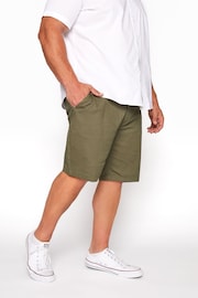 BadRhino Big & Tall Green Stretch Chino Shorts - Image 2 of 5