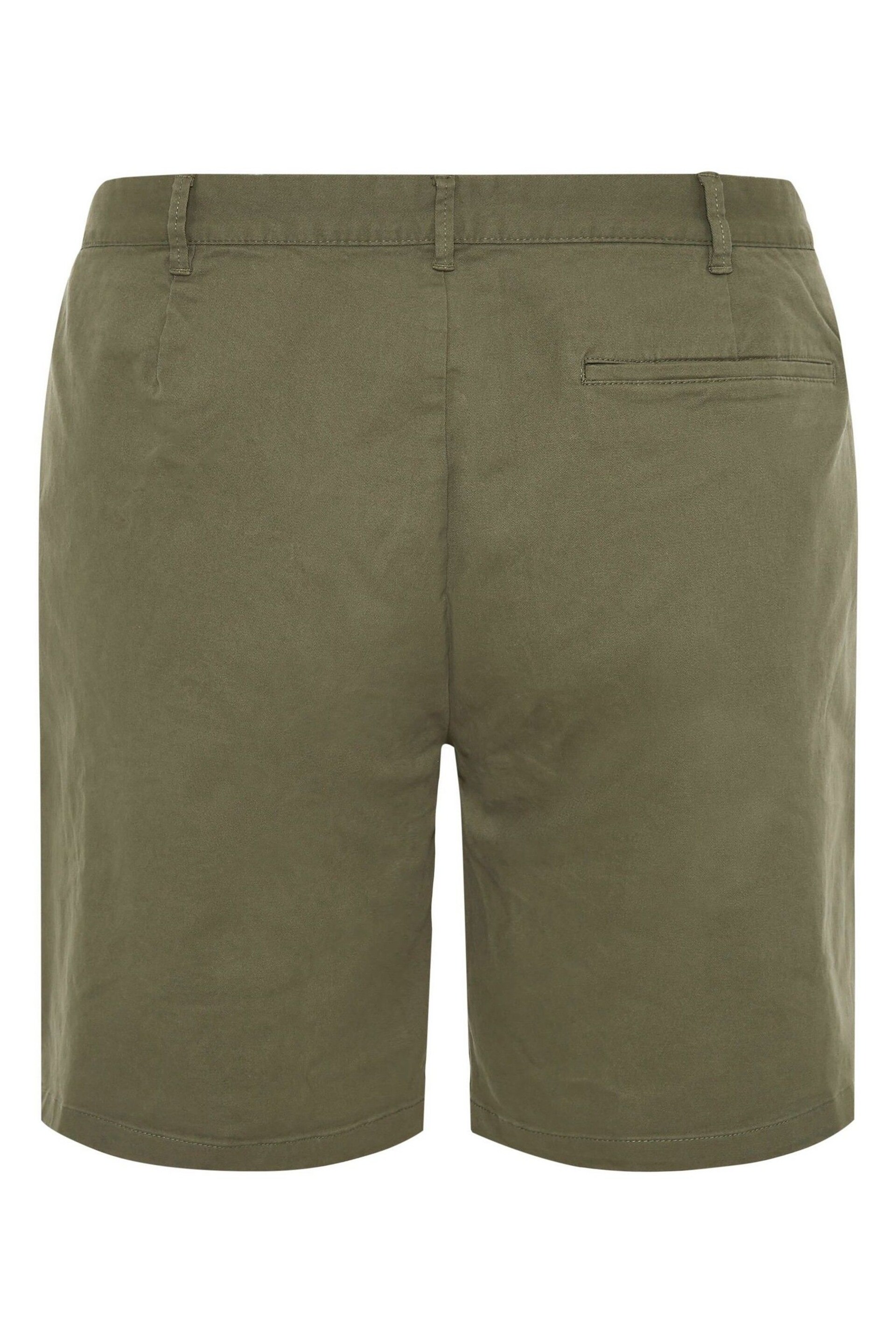 BadRhino Big & Tall Green Stretch Chino Shorts - Image 5 of 5