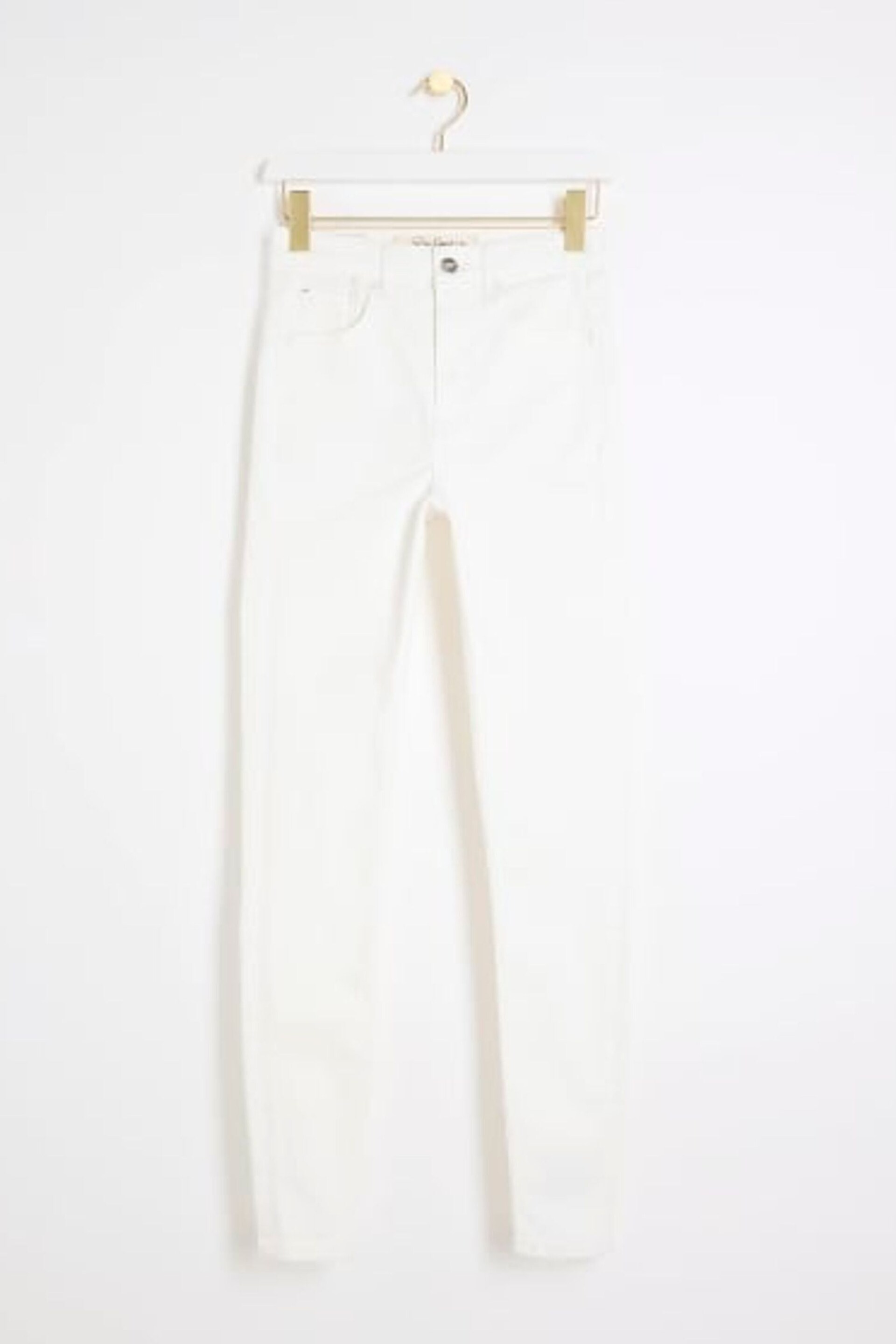 River Island White High Rise Bum Scuplt Skinny Jeans - Image 5 of 6