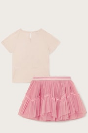 Monsoon Pink Unicorn Head Top and Skirt Set - Image 2 of 3