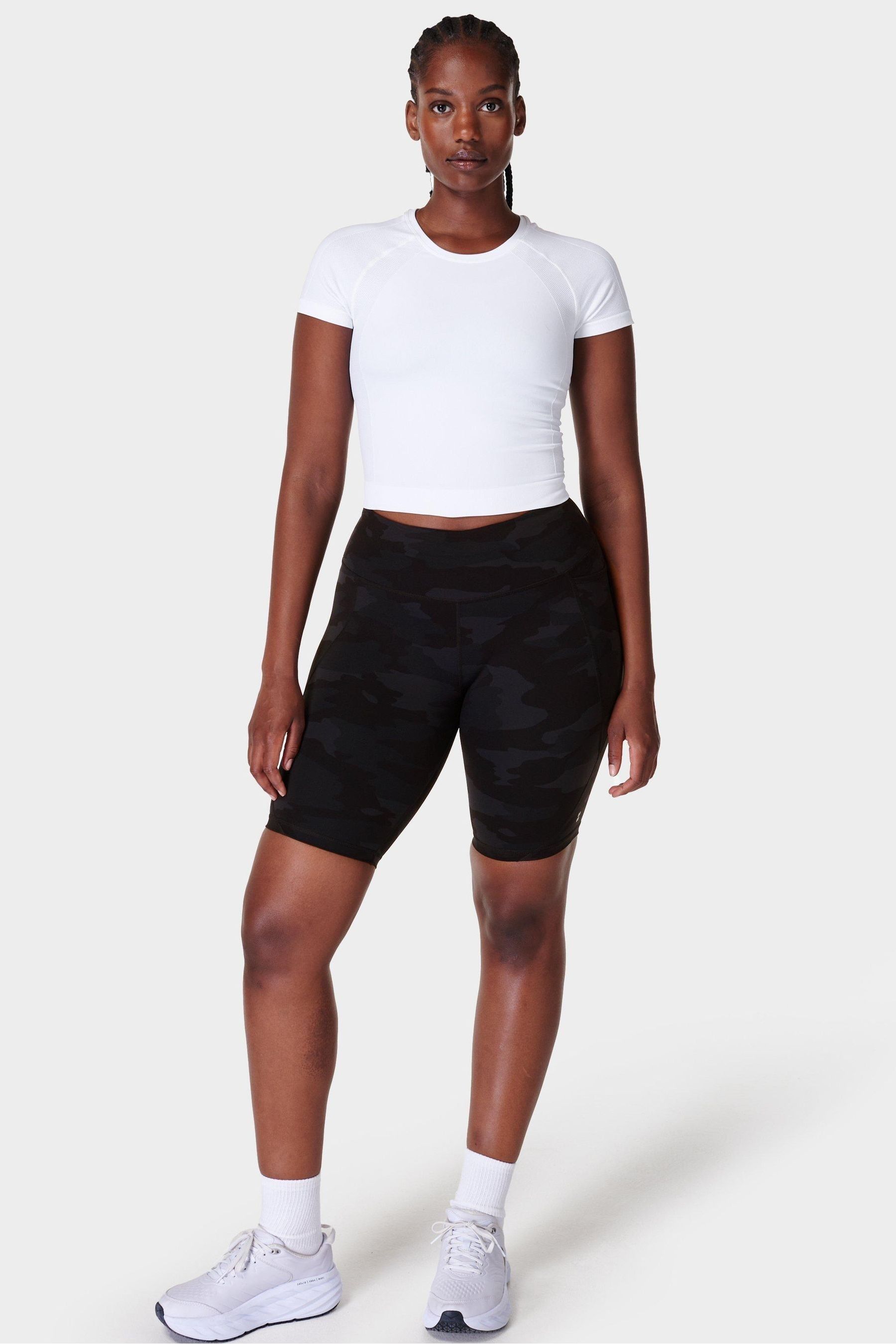 Buy Sweaty Betty Black Sweaty Betty Coral Pink Power 9 Biker Shorts from Next Luxembourg