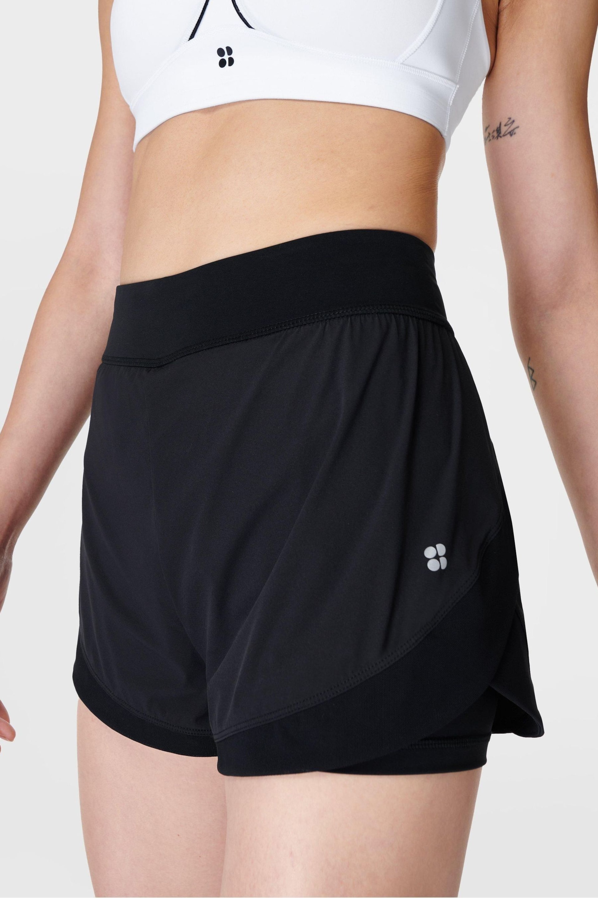 Sweaty Betty Black Tempo Run Shorts - Image 7 of 8