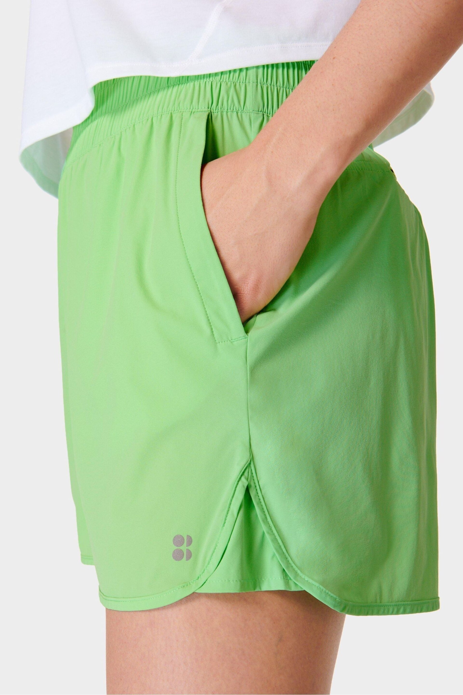 Sweaty Betty Green Relay Unlined Shell Shorts - Image 5 of 8