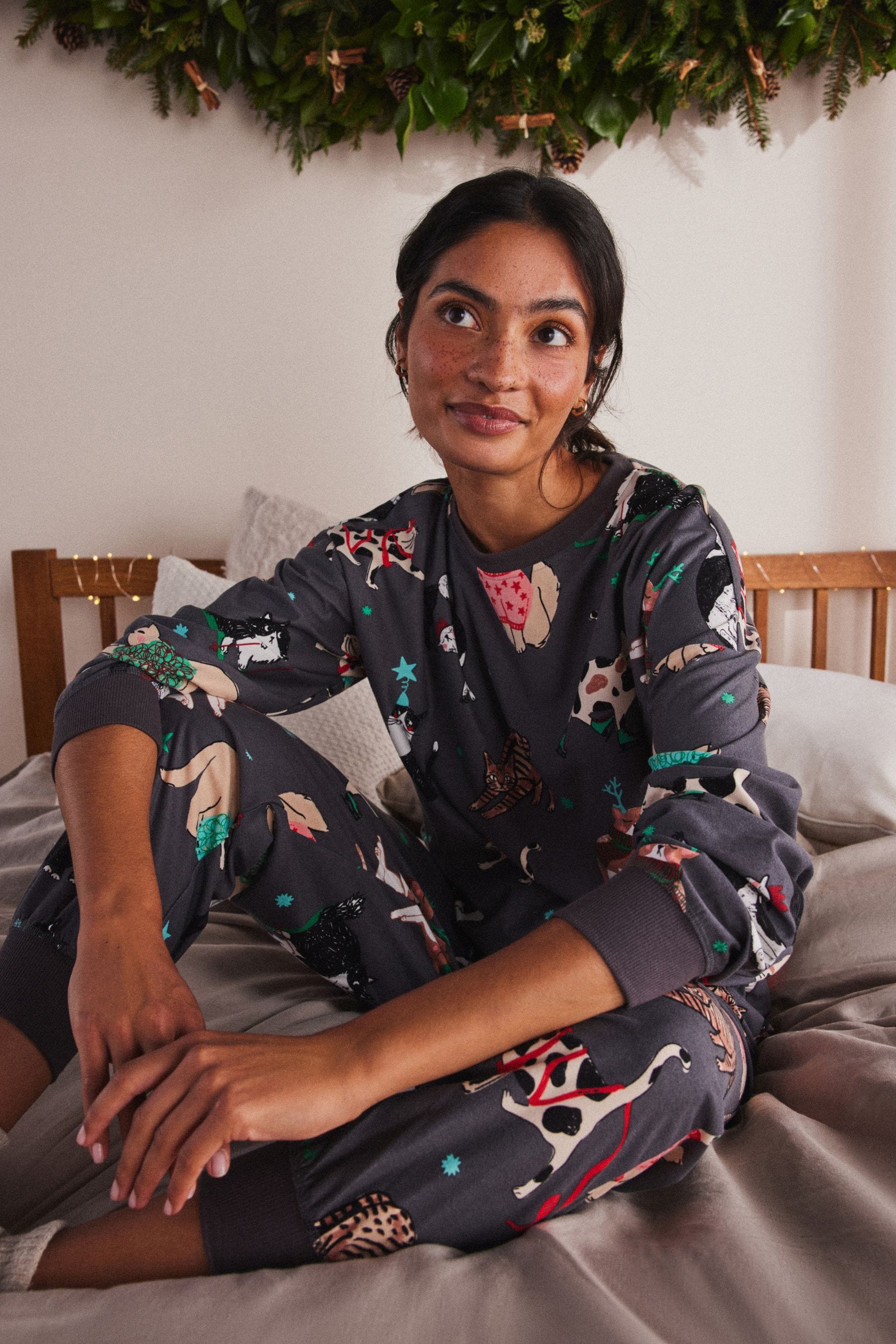 Cosy cat premium pajama set discount